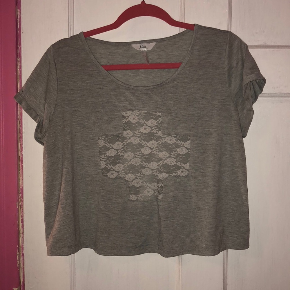 Gray crop top☺️